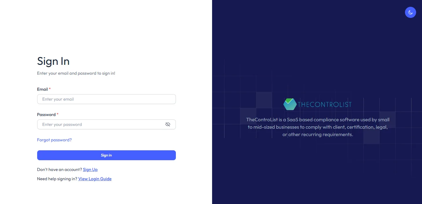 Preview of the new login workspace